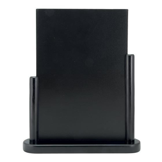 6er-Set Securit Elegant Tisch-Kreidetafel Menütafel A4 Schwarz beidseitig für Bistro, Bar und Event
