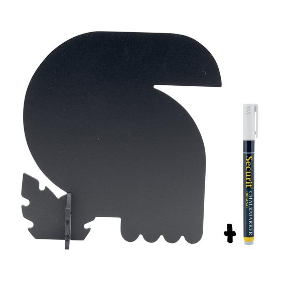 10er-Set Securit 3D-Motiv-Tischtafel Tukan Schwarz freistehend beidseitig als Deko und Geschenk