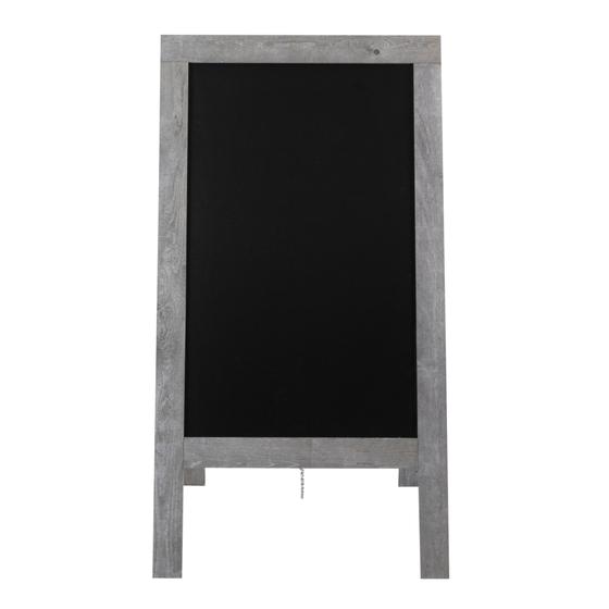 Securit Nature Kundenstopper Kreidetafel Gehwegtafel Buche grau wetterfest für außen 135 × 74,5 cm