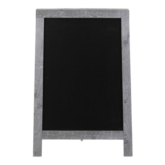 Securit Nature Kundenstopper Kreidetafel Gehwegtafel Buche grau wetterfest für außen 85 × 55 cm