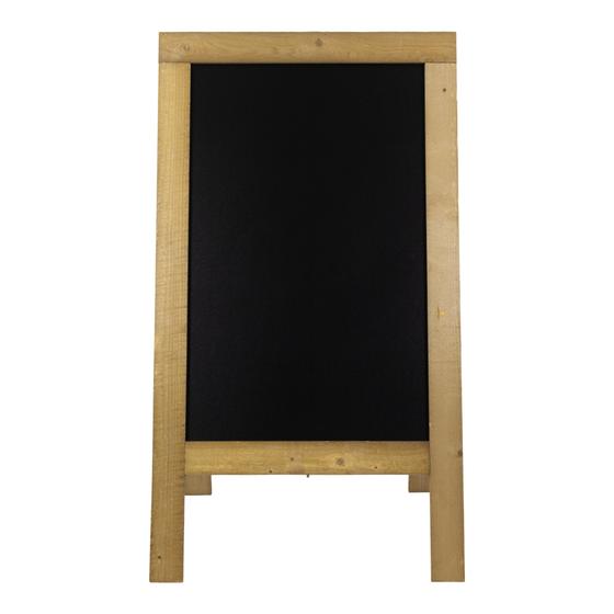 Securit Nature Kundenstopper Kreidetafel Gehwegtafel Gerüstholz-Optik wetterfest für außen 135 × 74,5 cm
