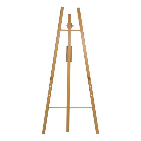 Securit Staffelei Tafelständer Kreidetafel-Präsenter Kiefernholz Teak 3-fach höhenverstellbar