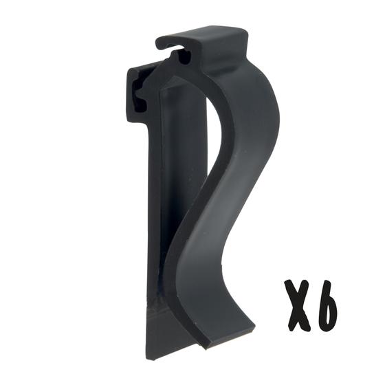 6er-Set Securit Klemmhalter aus Metall, Schwarz für Kreidetafel-Etiketten an Gläsern und Flaschen