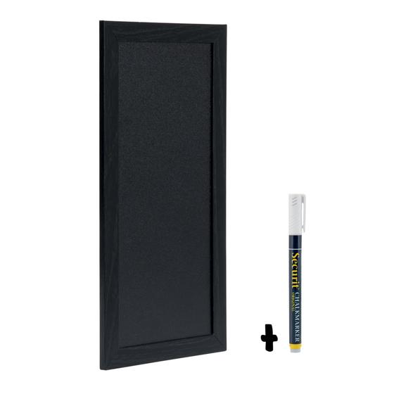 6er-Set Securit Woody Wand-Kreidetafel Klein Schwarz beidseitig für Café, Bistro und Restaurant