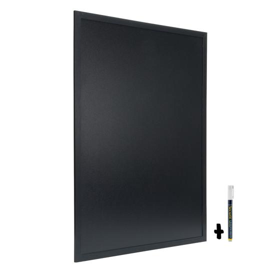 6er-Set Securit Woody Wand-Kreidetafel Extra Groß Schwarz beidseitig für Café, Bistro, Restaurant