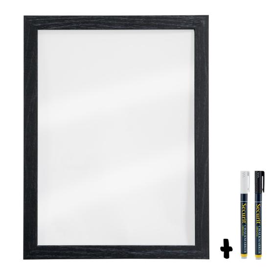 6er-Set Securit Woody Glas-Wandkreidetafel Mittel Weiß beidseitig für Café, Bistro und Restaurant