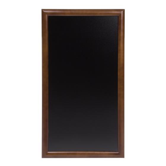 Securit Long Wand-Kreidetafel Dunkelbraun aus Gummibaum für Café, Bistro und Restaurant
