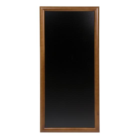 Securit Long Wand-Kreidetafel Dunkelbraun 120 cm Gummibaumholz wetterfest für Gastronomie