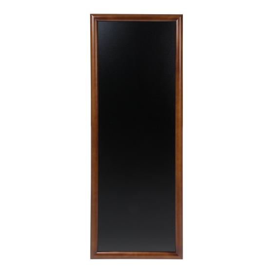 Securit Long Wand-Kreidetafel Dunkelbraun 150 cm Gummibaumholz wetterfest für Gastronomie