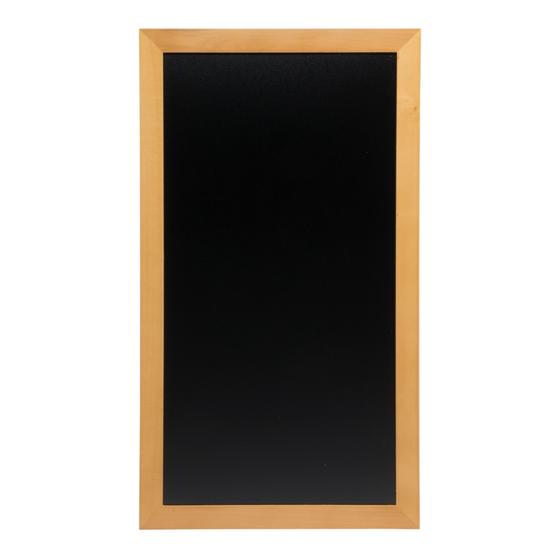 Securit Long Wand-Kreidetafel Teak 100 cm Gummibaumholz wetterfest für Gastronomie