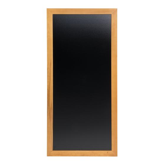 Securit Long Wand-Kreidetafel Teak 120 cm Gummibaumholz wetterfest für Gastronomie