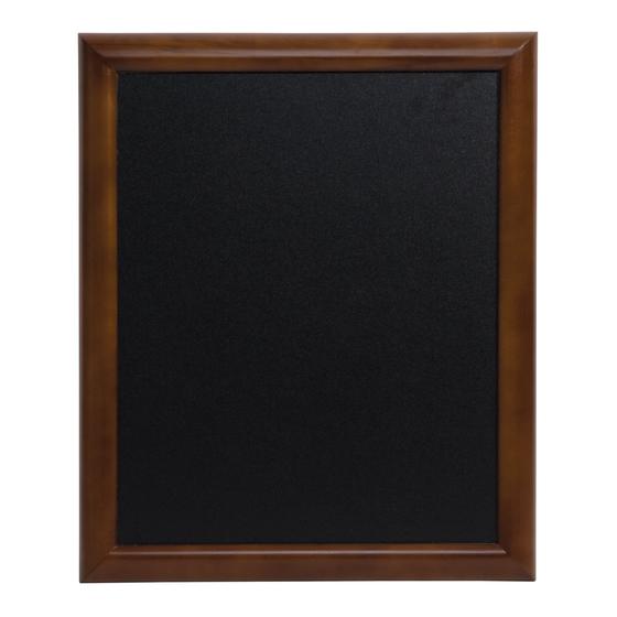 Securit Universal Wand-Kreidetafel Dunkelbraun 60 cm Buchenholz wetterfest für Gastronomie