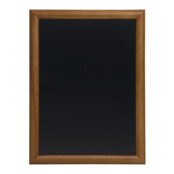 Securit Universal Wand-Kreidetafel Dunkelbraun 70 cm Buchenholz wetterfest für Gastronomie
