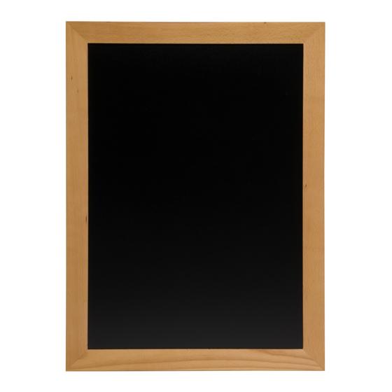 Securit Universal Wand-Kreidetafel Teak 60 cm Buchenholz wetterfest für Gastronomie