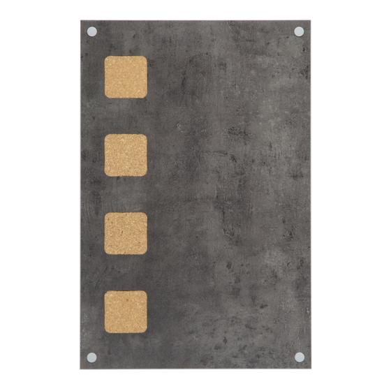 Securit Living Wall Wand-Kreidetafel und Pinnwand Grau in Beton-Optik mit Kork-Einsätzen