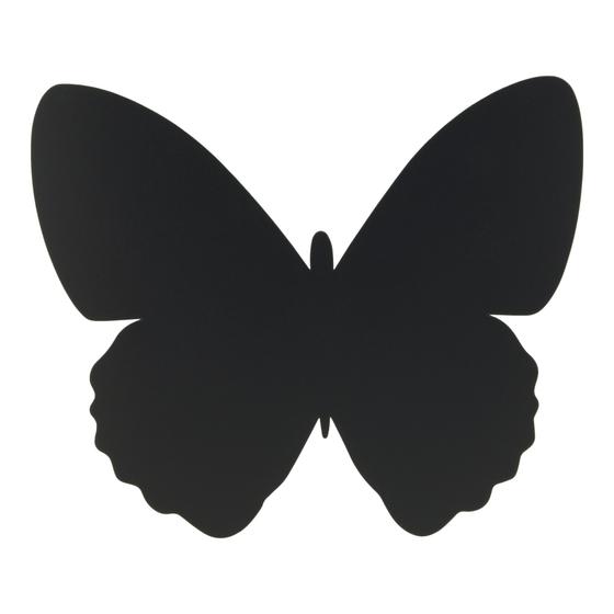 6er-Set Securit Silhouette Wandkreidetafel Schmetterling Schwarz, 35 x 30 cm, beidseitig