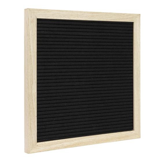 6er-Set Securit Letter-Board Buchstaben-Stecktafel Teak, Filzoberfläche, 30 x 30 cm, 176 Buchstaben