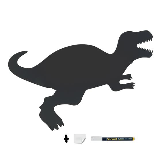 6er-Set Securit Silhouette Wandkreidetafel Dinosaurier Schwarz, 48 x 29 cm, beidseitig beschreibbar