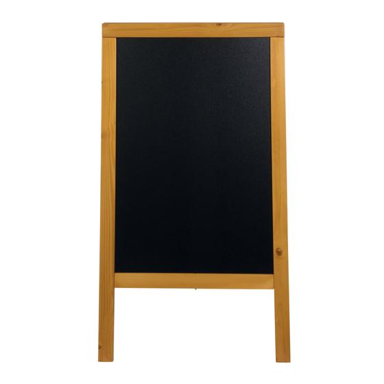 Securit Woody Kundenstopper Kreidetafel Gehwegtafel Teak wetterfest für außen 120 × 69,0 cm