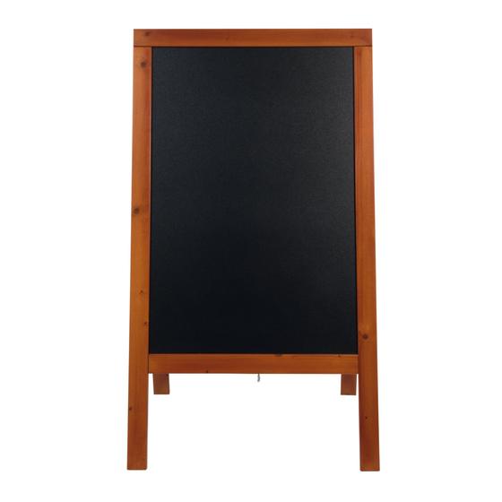 Securit Woody Kundenstopper Kreidetafel Gehwegtafel Mahagoni wetterfest für außen 120 × 69,0 cm