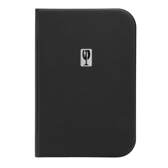 10er-Set Securit Essential Menükartenhalter A4 Metall Schwarz für Restaurant Bar Hotel Bistro