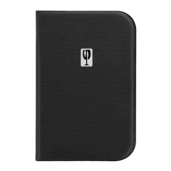 10er-Set Securit Essential Menükartenhalter A5 Metall Schwarz für Restaurant Bar Hotel Bistro