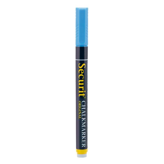 12er-Set Securit Kreidemarker Blau mit Rundspitze, Flüssigkreide-Stift für Kreidetafel und Fenster