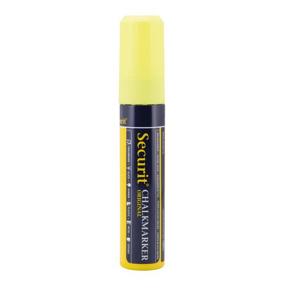 6er-Set Securit Kreidemarker Blockspitze 7-15 mm Gelb für Café, Einzelhandel und Veranstaltungen