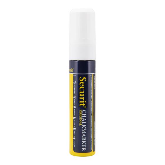 6er-Set Securit Kreidemarker Blockspitze 7-15 mm Weiß für Kreidetafeln, Schaufenster und Events