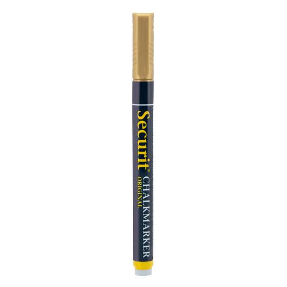 12er-Set Securit Kreidemarker Gold mit Rundspitze, Flüssigkreide-Stift für Kreidetafel und Fenster