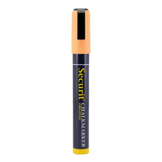 12er-Set Securit Kreidemarker mit Keilspitze 2-6 mm in Orange für Gastronomie und Einzelhandel
