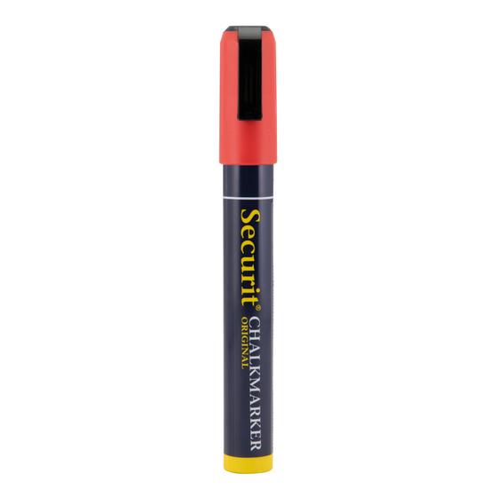 12er-Set Securit Kreidemarker mit Keilspitze 2-6 mm in Rot für Gastronomie, Bar und Einzelhandel