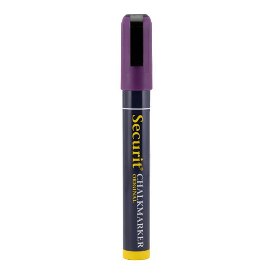 12er-Set Securit Kreidemarker mit Keilspitze 2-6 mm in Violett für Gastronomie und Einzelhandel