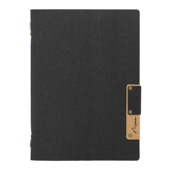 10er-Set Securit Nature Menükartenhalter DIN A5 in Schwarz, nachhaltig aus 100% Naturfaser gefertigt