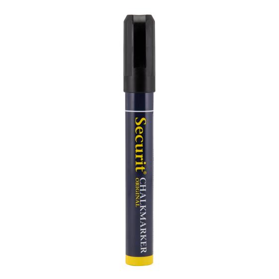 12er-Set Securit Original Kreidemarker Keilspitze Schwarz, flüssige Kreide für Tafel & Schaufenster
