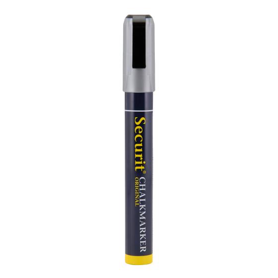 12er-Set Securit Original Kreidemarker Keilspitze Silber, flüssige Kreide für Kreidetafel & Schaufenster