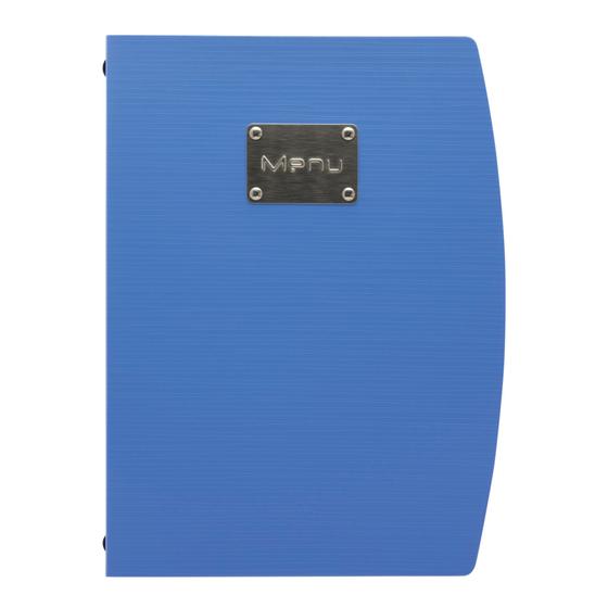 10er-Set Securit Rio Menükartenhalter A4 Blau Kunststoff wasserfest für Café Bistro Restaurant