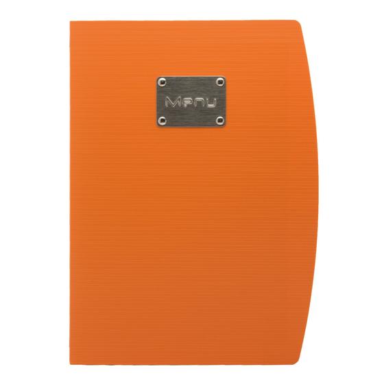 10er-Set Securit Rio Menükartenhalter A4 Orange Kunststoff wasserfest für Café Bistro Restaurant