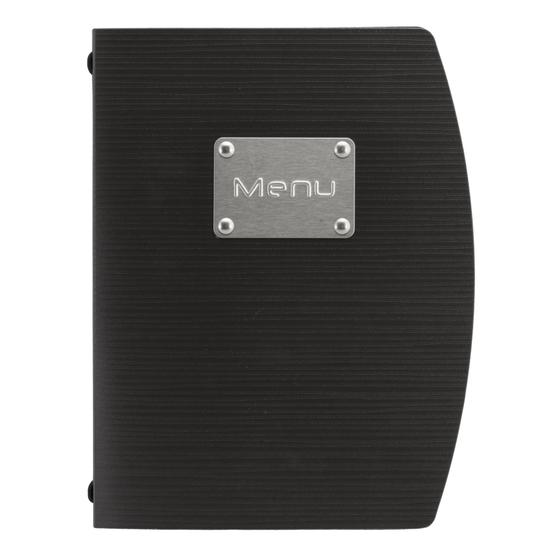 10er-Set Securit Rio Menükartenhalter A5 Schwarz Kunststoff wasserfest für Café Bistro Restaurant