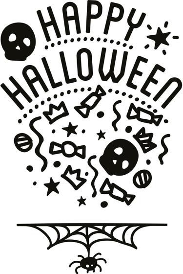 6er-Set Securit Windoodle Fenster-Schablonen A2 Halloween-Motive für Schaufenster und Gastronomie