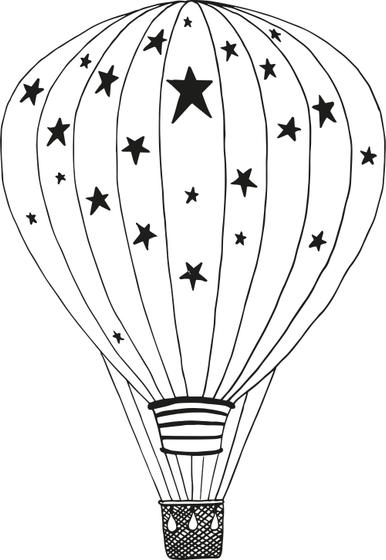 6er-Set Securit Windoodle Fenster-Schablonen A3 Kindermotive Heißluftballon für Kinderzimmer