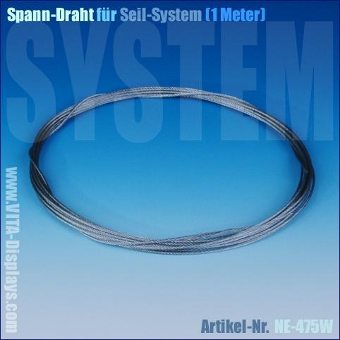 Wire rope (tension wire) for rope system (1 metre)