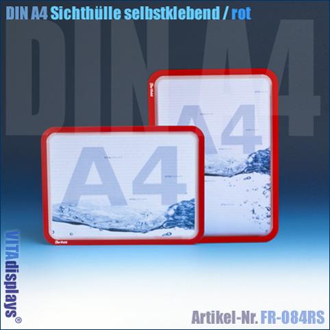 Transparent cover tarifold self-adhesive DIN A4 red (Magneto)