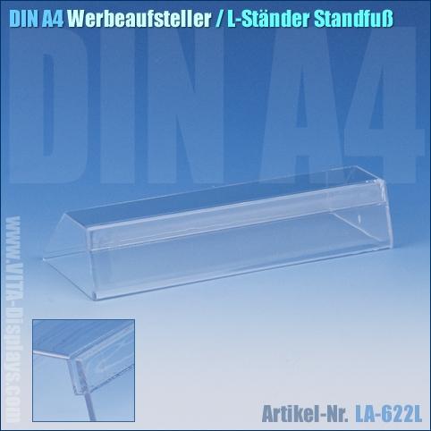 DIN A4 Werbe-Aufsteller (Standfuss / schräg)