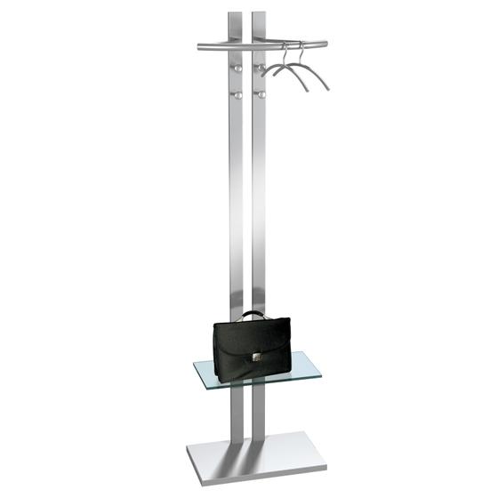 Standgarderobe G8 mit Ablagefläche aus Sicherheitsglas