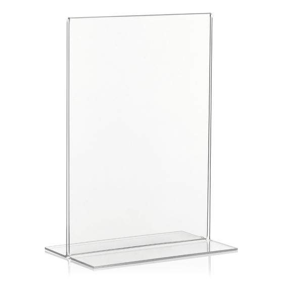 DIN A5 advertising stand / T-stand / display made of original PLEXIGLAS®.