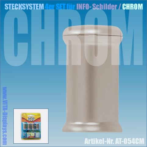 Stecksystem MIDI-4 für Info-Schilder / CHROM