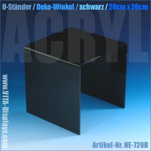 U-Ständer / Aufbau-Winkel (20x20cm) schwarz