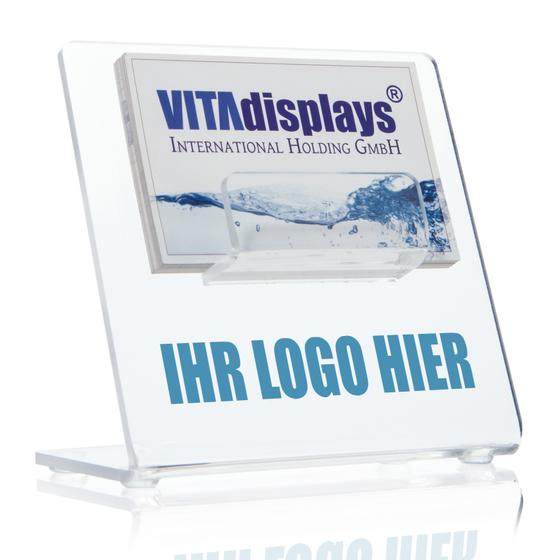 Business card presenter made of PLEXIGLAS® incl. digital print