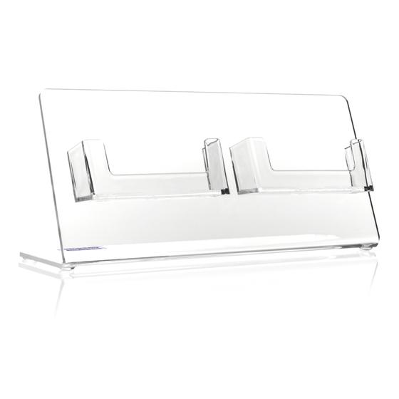 Business card holder Deluxe (2 trays) made of PLEXIGLAS®.